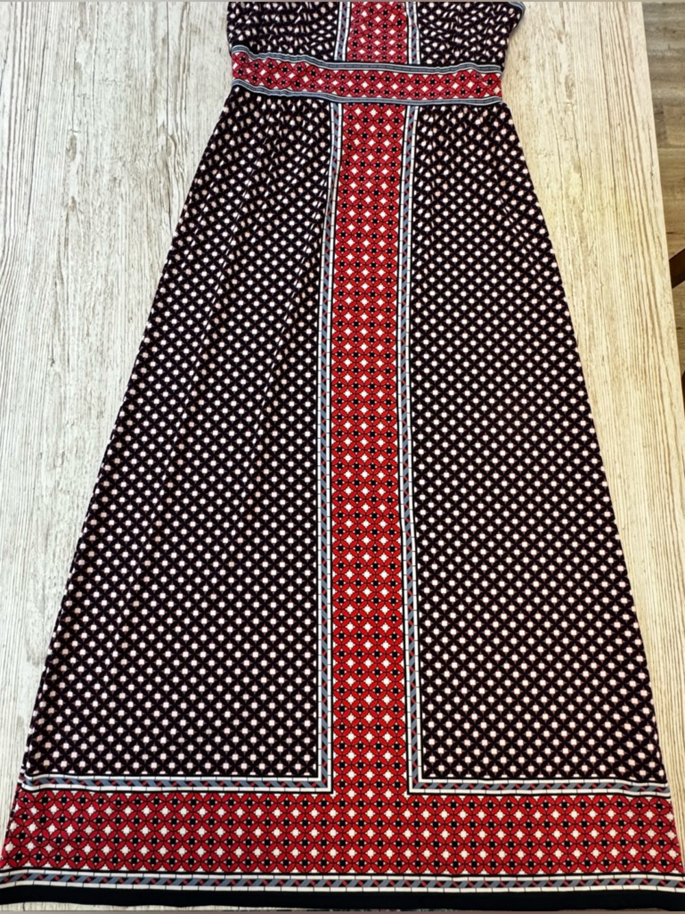 Max Studio Sleeveless Maxi Dress Geometric Patterned M - Picture 10 of 12